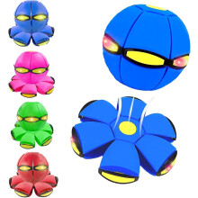 Disco Voador Metabola Mágica, Bola Mágica - Interação Pai-Filho, Dual Forma Comutável Livremente, com 6 Luzes, para Interior e Exterior (Azul)