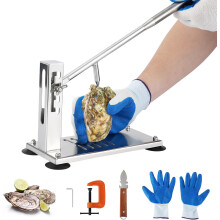 Apriostriche regolabile macchina sgranatrice ostriche, set utensili 4 livelli, acciaio inox portatile con ventose, coltelli e guanto
