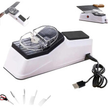 Besynersharp Pro, affilacoltelli elettrico, multi-funzionale doppio lato ricaricabile USB, affilatura rapida 5 secondi, professionale (1 pezzo)
