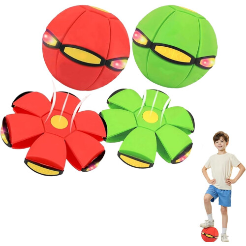 Magic Shape-Shifting Bouncing Ball - 2 Forms with 6 Lights, Interactive Toy for Parent-Child Play