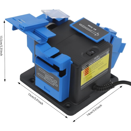 Universal Sharpening Station 110V 96W Multifunctional - Drill Bit Knife Sharpener 15-50 Adjustable Angle Chisel HSS 1