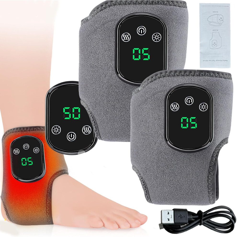Oimg 2026 Triple Therapy Foot Massager Triple Method - Ankle Massagers 3 Speed Vibration 5 Temperature Settings 2Pcs