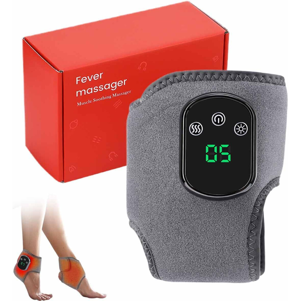 Oimg Foot Massager For Neuropathy Triple Therapy - 3 Vibration Mode 5 Heat Level Wireless Portable 3 In 1 Ankle Massage