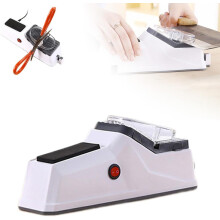 Affilacoltelli elettrico Leiteea, 2025 migliorato, affilatore automatico doppio lato per casa e cucina (1 pezzo)