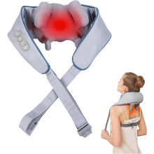 2026 New Therapexa Neck & Shoulder Massager - Back Massager Pain Relief Deep Tissue with Heat Gray