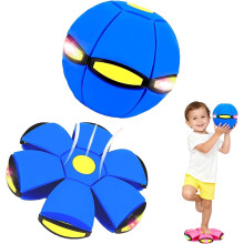 Magic Metaball Bouncing Ball - Children's Flying Saucer with 6 Lights for Parent-Child Play (Blue)
