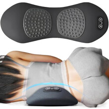 Smooth Triple Fusion Back Massager 3 in 1 - Traction Lifting Vibration Heat Compress Neck Shoulder Back Pain Relief Black