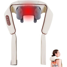 Therapexa Neck & Shoulder Massager with Heat 6D Shiatsu - Back Massager for Pain Relief Deep Tissue Muscle Soreness Khaki