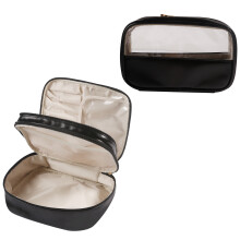 2 stuks make-up tas waterdichte toilettas cosmetische-Zwart