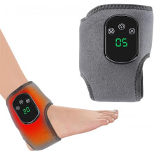 Beheizte Fuß- & Knöchel Massagewickel Set (2 Stück) - 5 Vibrationsmodi & 5 Wärmestufen, kabellos elektrisch für Zuhause