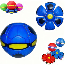 Magic Ball with 6 LED Lights - Dual Form Flying Saucer for Indoor Outdoor Parent-Child Play & Stress Relief