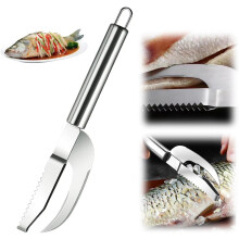 Strumento per squamare pesce, multi-funzione in acciaio inox, kit per pulizia pesce, squamatore per casa, mercato, ristorante (1 pezzo)