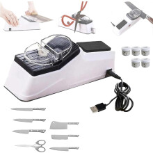 Besynersharp Pro - elektryczna ostrzałka do noży USB, z wymiennymi tarczami, dwustronna, szybka