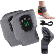 Rejuvacare Fußmassager – 3-in-1 beheizter Wickel mit 3 Vibrationsmodi & 5 Wärmestufen - Für Durchblutung & Schmerzlinderung (2 Stück)