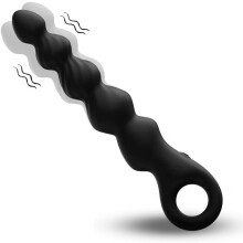 Prostata Trainer Silikon Massagegerät Set wasserdicht - 12 Modi wiederaufladbar für Männer Entspannung & Massage (Schwarz)