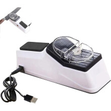Besynersharp Pro, affilacoltelli elettrico per coltelli da cucina, affilatore doppio lato, affilatura e lucidatura rapida, base antiscivolo (1)