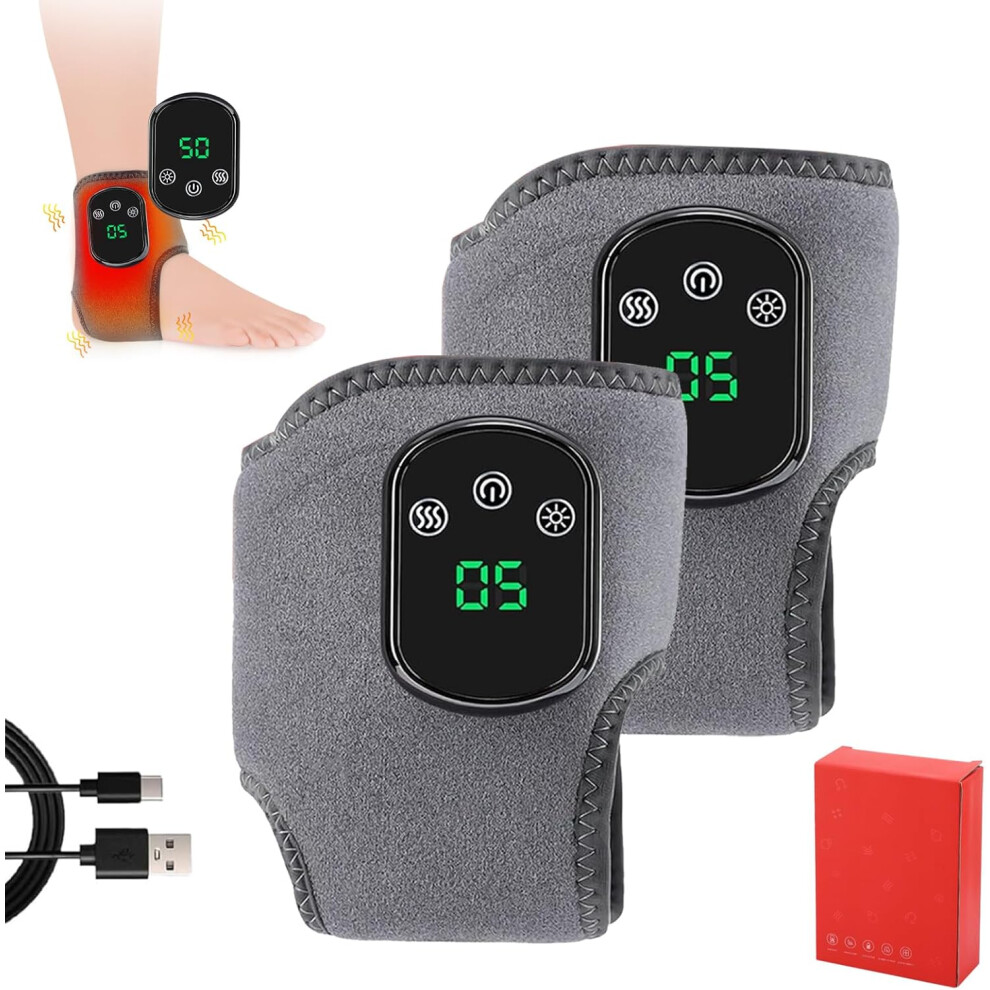 Oimg Foot Massager Triple Method With 3 Vibration Mode - Wireless Portable Foot Massagers For Home Office Travel 2Pcs