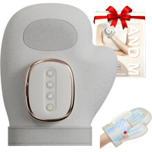 Handmassager kabellos Handschuh mit Wärme & Kompression - Für Arthritis, Karpaltunnel & Fingerschmerzen, 15 Min Timer (1 Stück)
