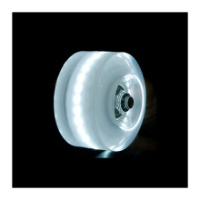 Skates Wheels Quad Skates Wheels Luminous 82A 608RS Bearings Included 58x32mm For Outdoor And Indoor White