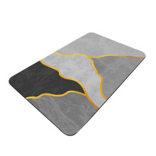 Covor de baie cu uscare rapidă, suport super absorbant și impermeabil pentru protecție sigură a podelei, design antiderapant și curățare