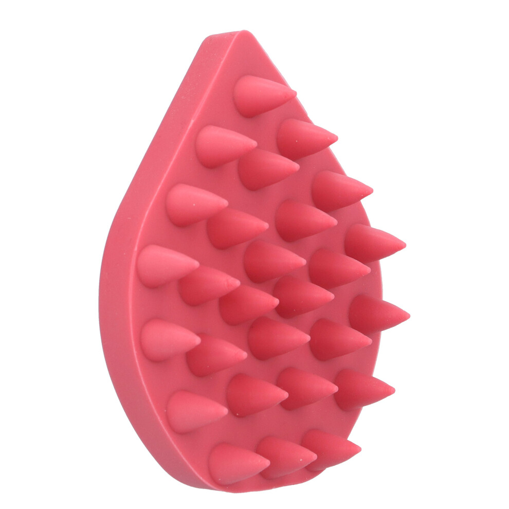 Hydrophobic Hair Exfoliator For Scalp Massage, Compact Silicone Bristles Shampoo Brush With Elastic Soft Tooth Comb Promotes Blood Circulation For Dee