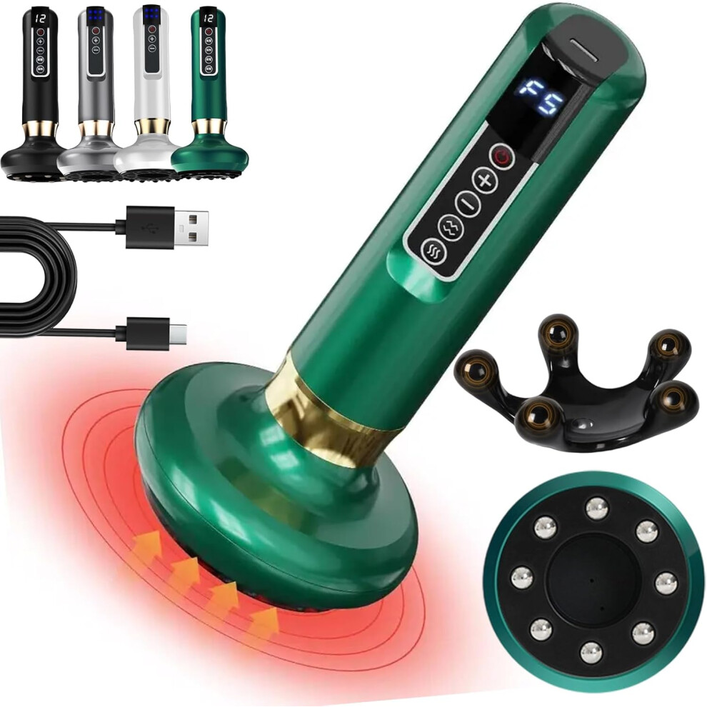 Oimg Green Anti Cellulite Massager Handheld Body Sculpting Tool - 6 12 Suction Modes For Legs Belly Thighs Arms Butt