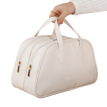 Trendy handtas PU make-up tas opbergtas Ideaal voor het-Wit