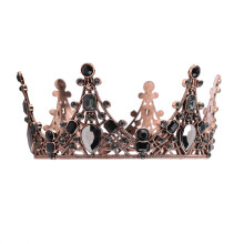 Corona da regina di cristallo impermeabile per esterni, tiara da sposa con strass, corona nuziale barocca, accessorio regale versatile per spose e
