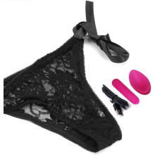 Remote Vibrator with Lingerie Silicone Material 10 Function - Cute Powerful Adult Toy for Couples
