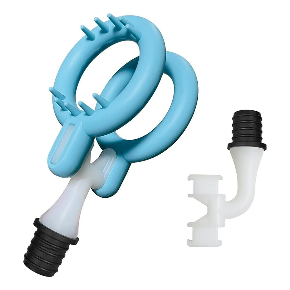 Oimg 1.61 Inch Inner Diameter L Shaped Massage Gun Attachments - Two Rings Plug Deep Tissue Percussion Salon Home Tools 18-19 Mm