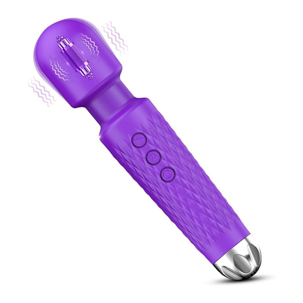 Oimg Handheld Electric Back Massager Waterproof 10 Vibration Modes - Portable Cordless Waterproof Muscle Pain Relief Deep Relaxation