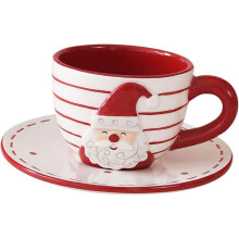 Xícara de Chá e Pires Único de Papai Noel para Presente de Aniversário, Latte, Chá da Tarde