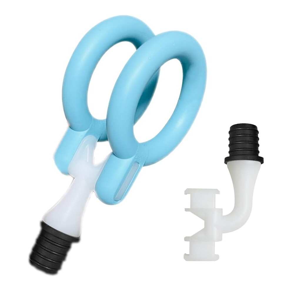 Oimg 1.45 Inch Inner Diameter L Shaped Massage Gun Attachments - Two Rings Plug Deep Tissue Percussion Salon Home Tools 18-19 Mm