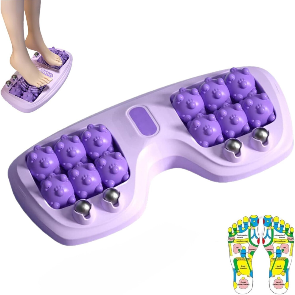 MasażEr Do StóP PodwóJny Na Ostrogę PięTową, Masaż Refleksologiczny, Poprawa KrążEnia, łAgodzenie Stresu, Fioletowy-image