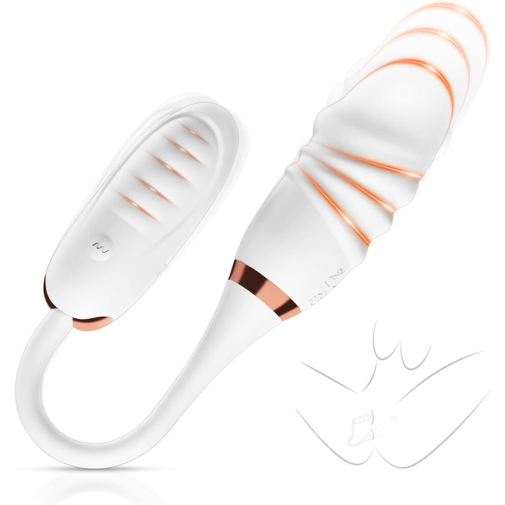 Oimg Handheld Vibrating Massager 9 Modes Double Head - High Frequency Couples Body Back Foot Silent Personal Sports Massage Pw004