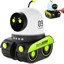 Lampada Proiettore Cartone per Bambini, Robot Auto Ricaricabile, 12 Diapositive + Rotazione 360 Silenziosa