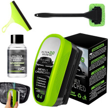 Cepillo de aceite verde 2.0 nuevo 2026, removedor de película para ventanas, potente, mejora claridad y visibilidad, 1 unidad