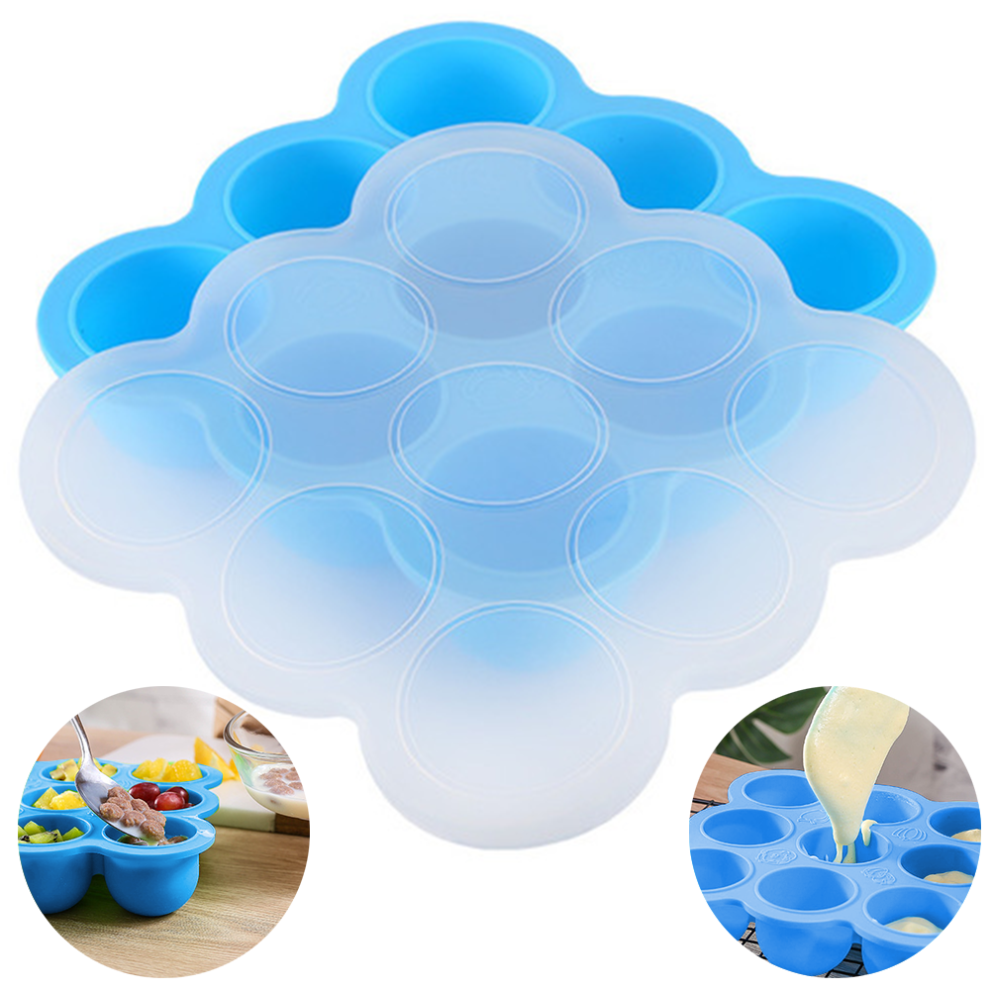 Healthy Baby Food Storage Container, Bpa-Free Silicone, Freezer Tray, Easy To Clean, Multipurpose Usage, Leak-Proof Design, Stackable Reusable