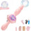 Velaire Bubbles Puff Pop Bubble Maker Automatic - USB Rechargeable Bubble Machine with Smoke Pink 1