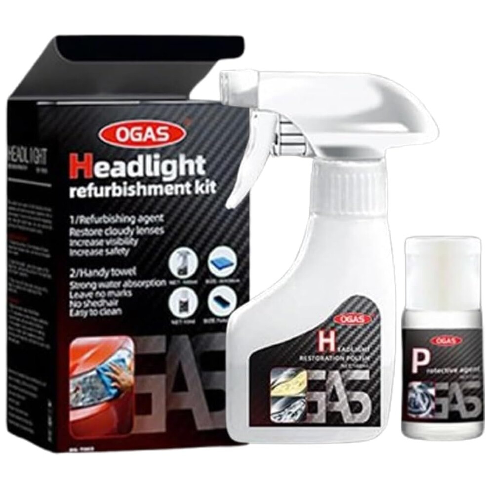 New Headlight Restoration Spray For All Vehicles - Removes Yellowing & Oxidation Restores Clarity 3233223082509