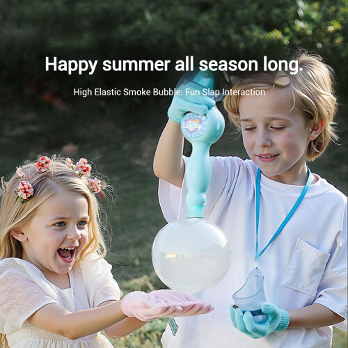 Magic Bubble Wand Smoke Bubble Maker with Lights Music - Automatic Mist Bubbles Blower Rechargeable 1