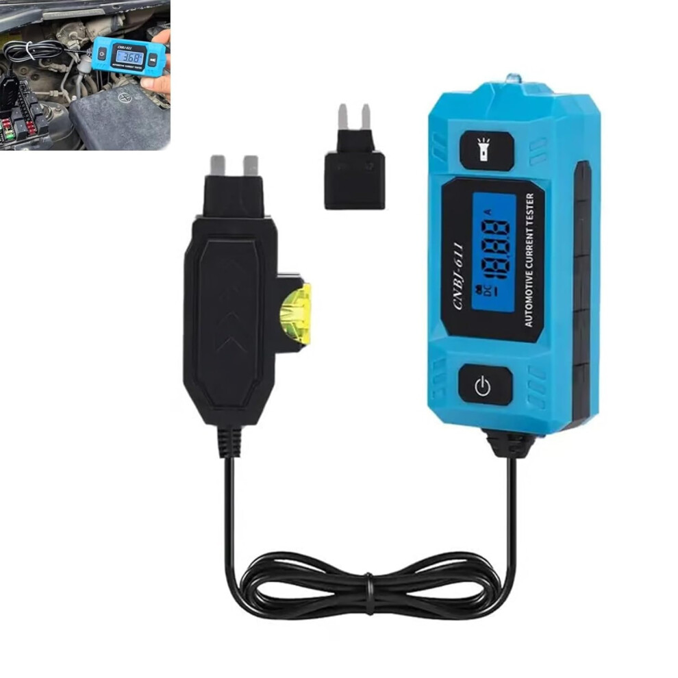 Automotive Circuit Fault Probe Tester 20A 48V, High-Precision Car Relay Fuse Blade Checker With Blue Backlit Lcd & Front Light 3233223076133