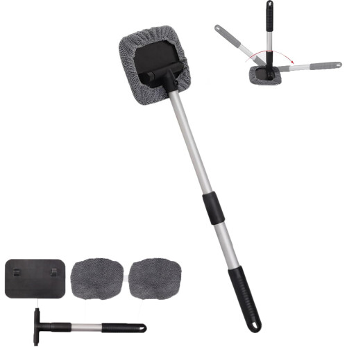 Magnetic Car Window Cleaner & Windshield Tool - Double Sided Multi-Purpose Inside Cleaning Pole