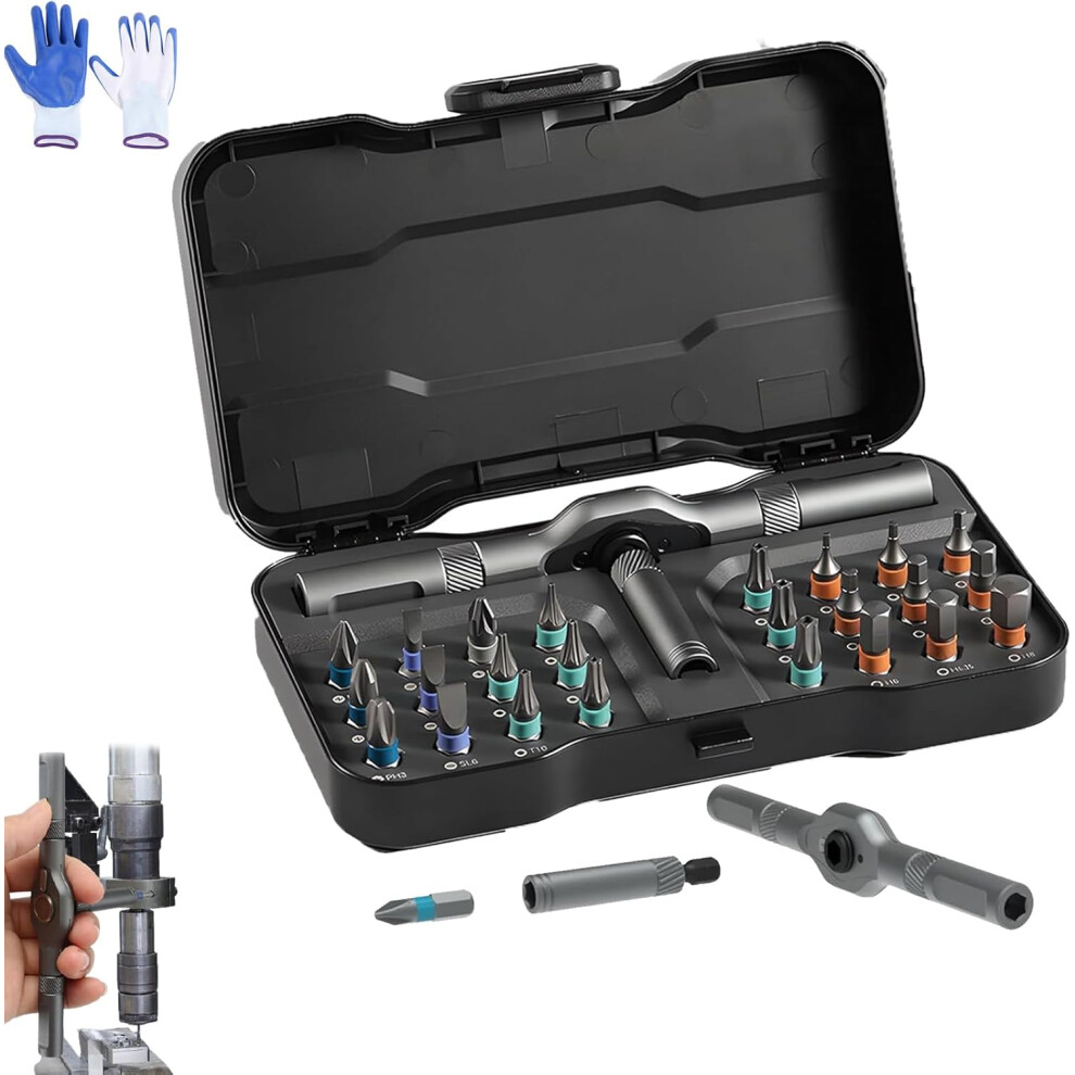 24 In 1 Diy Screwdriver Set Magnetic Compact Portable Ratchet Screwdriver 3233223077512