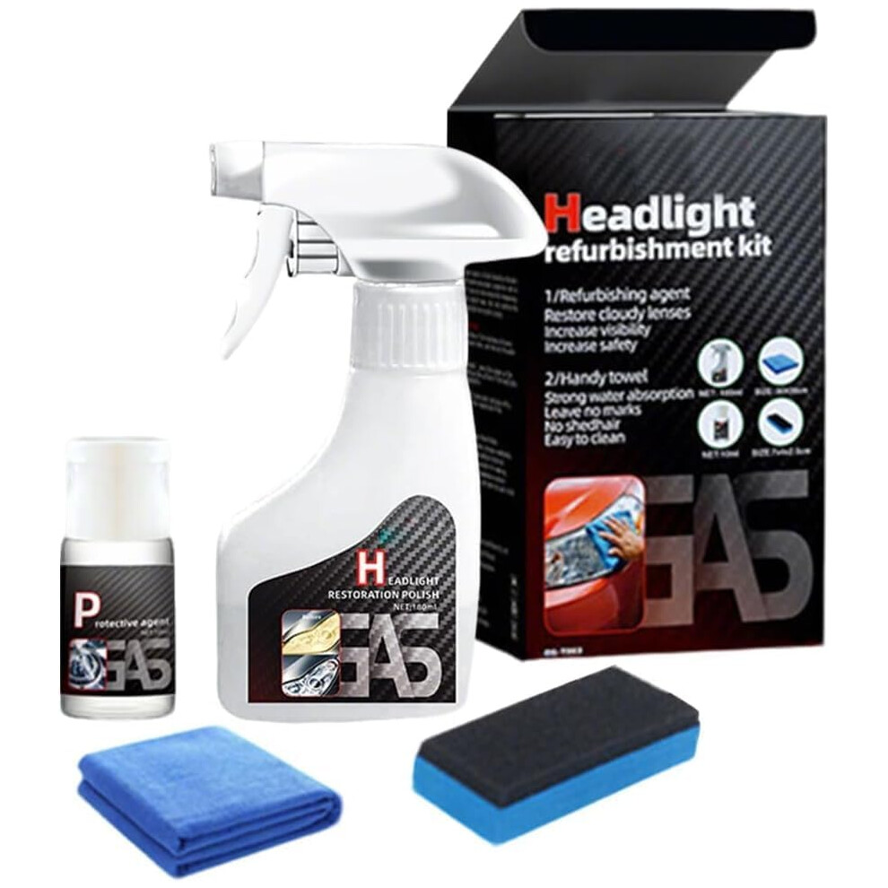 2025 Upgraded Headlight Restoration Kit For All Vehicles - Multifunctional Cleaner For Cloudy Headlights 3233223082578