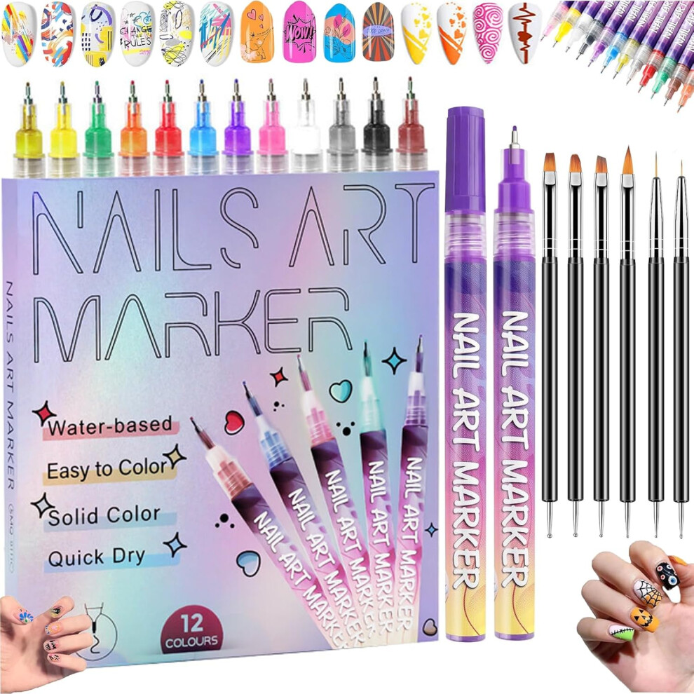 Oimg Nail Art Markers Magiart Waterproof Nail Art Pen For Painting Nails Diy Nail Art Beauty Adorn Manicure Tools