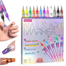 Set de 12 lapices de uñas 2026, marcador de esmalte de gel 3D, esmalte en lapiz impermeable secado rápido, herramientas DIY