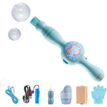 Aparat de facut bule Velaire Puffpop, automat, cu lumini, reincarcabil USB (Albastru cer)