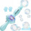 Velaire Bubbles Puffpop Bubble Maker Automatic - USB Rechargeable Bubble Machine with Lights Sky Blue 7