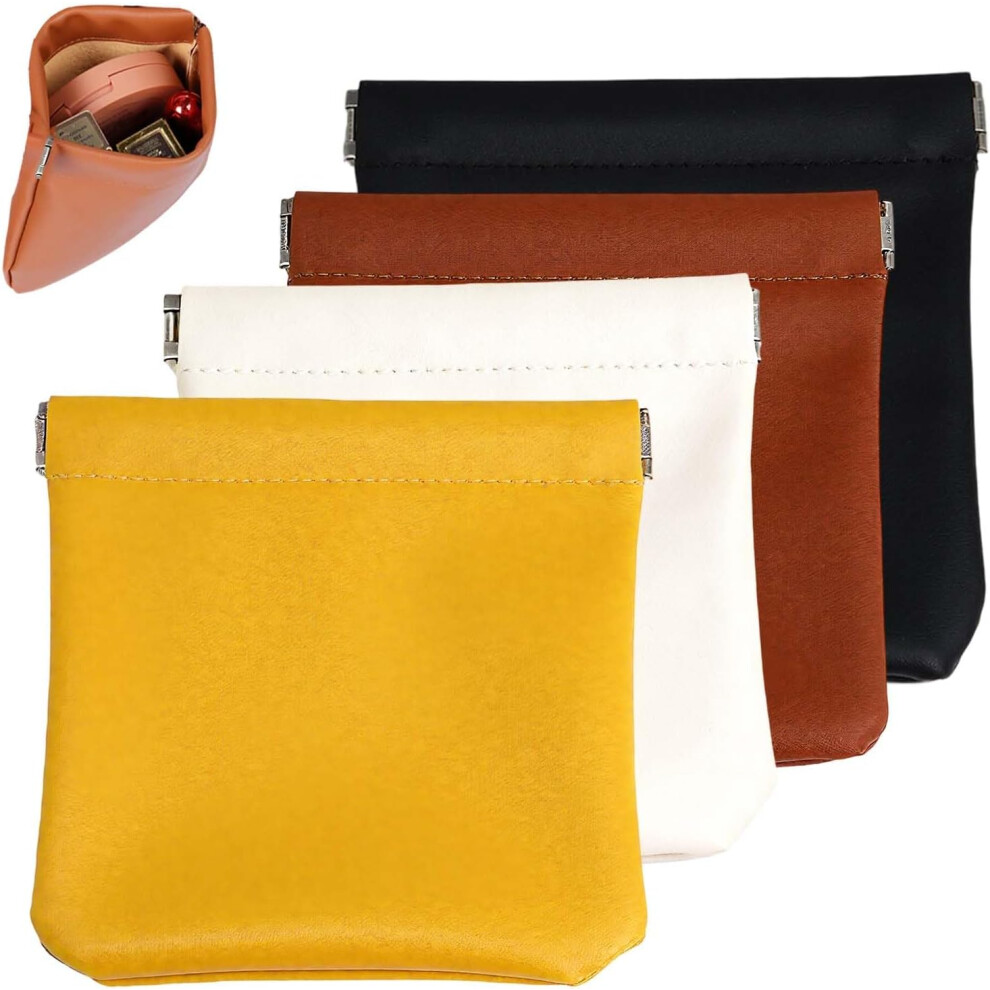 Oimg Personalized Snap Closure Leather Organizer Pouch Magnetic Purse Pouches For Purse Self-Closing Cosmetic Bag